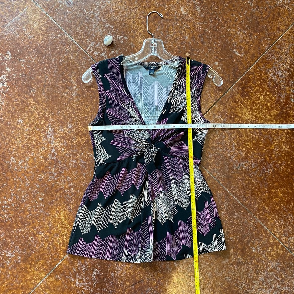 Banana Republic Sleeveless Top Black/Purple XSP - Picture 3 of 6